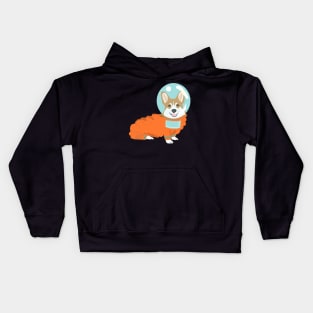 Space Corgi Kids Hoodie